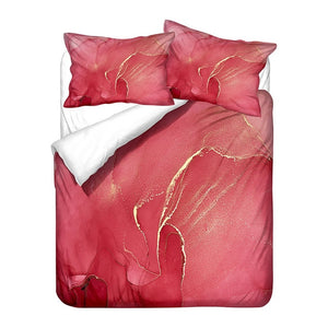 Nordic Simple  Light Pink Single Double Duvet Cover Set Girl  Abstract Art Pattern Bed Linen Twin Queen Quilt Cover Pillowcase