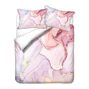 Nordic Simple  Light Pink Single Double Duvet Cover Set Girl  Abstract Art Pattern Bed Linen Twin Queen Quilt Cover Pillowcase