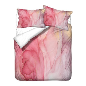 Nordic Simple  Light Pink Single Double Duvet Cover Set Girl  Abstract Art Pattern Bed Linen Twin Queen Quilt Cover Pillowcase